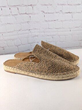NEW Universal Thread Leopard Print Espadrille Mules 11